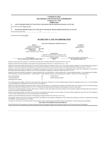 Vorschaubild Hamilton Lane 10-K Jahresbericht 2023