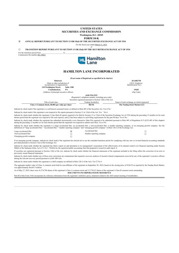 Vorschaubild Hamilton Lane 10-K Jahresbericht 2025