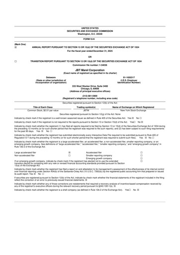 Thumbnail JBT Marel Corporation 10-K Annual Report 2025