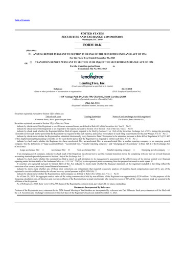 Thumbnail LendingTree 10-K Annual Report 2023