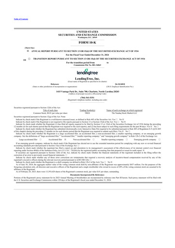 Thumbnail LendingTree 10-K Annual Report 2024