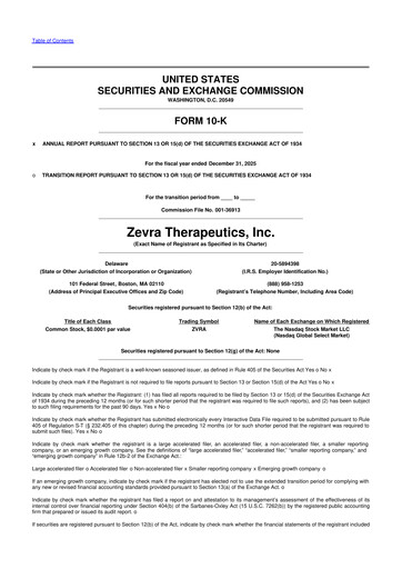 Thumbnail Zevra Therapeutics 10-K Annual Report 2025