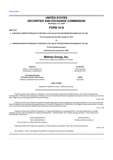 Thumbnail MISTRAS Group
 10-Q Quarterly Report FY2016 