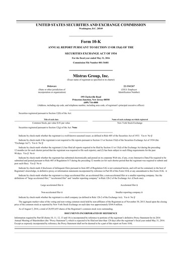 Thumbnail MISTRAS Group
 10-K Annual Report 2016