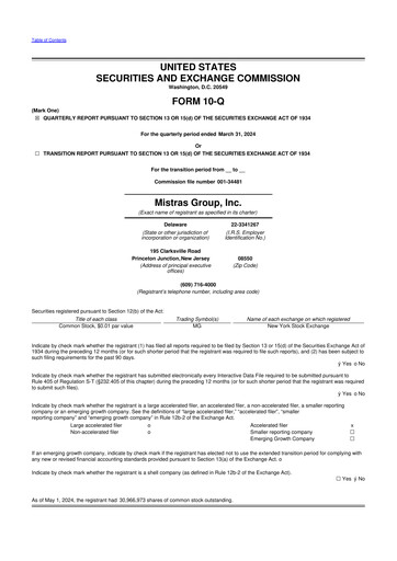 Thumbnail MISTRAS Group
 10-Q Quarterly Report FY2024 