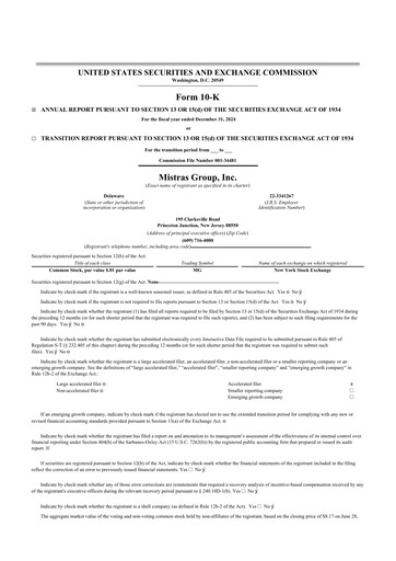 Thumbnail MISTRAS Group
 10-K Annual Report 2024