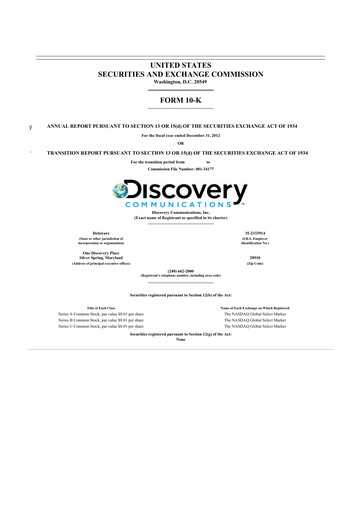 Thumbnail Warner Bros. Discovery 10-K Annual Report 2012