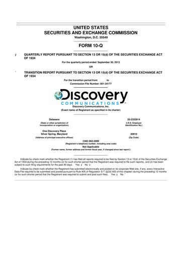 Thumbnail Warner Bros. Discovery 10-Q Quarterly Report FY2013 