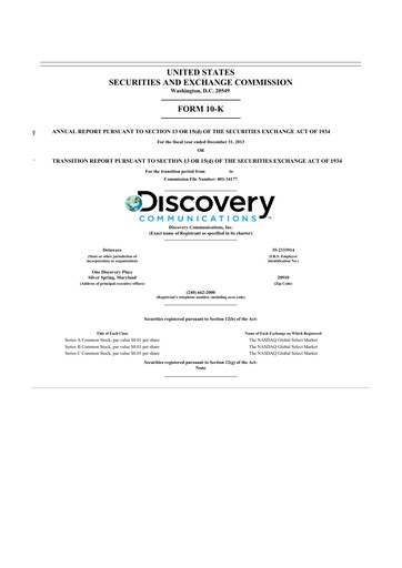 Thumbnail Warner Bros. Discovery 10-K Annual Report 2013