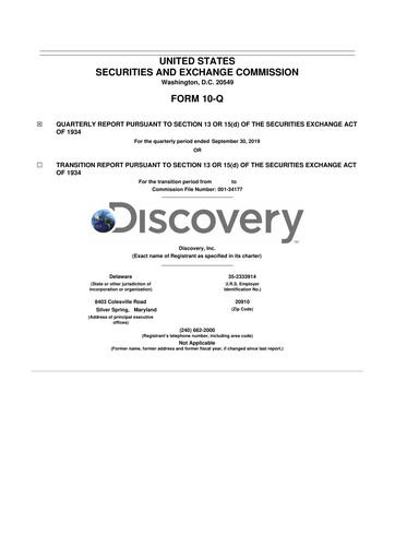 Thumbnail Warner Bros. Discovery 10-Q Quarterly Report FY2019 