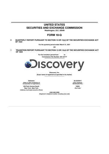 Thumbnail Warner Bros. Discovery 10-Q Quarterly Report FY2021 