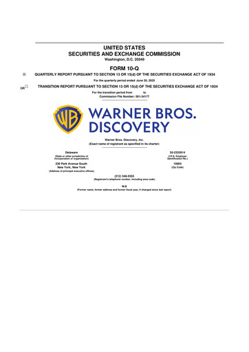 Thumbnail Warner Bros. Discovery 10-Q Quarterly Report FY2025 