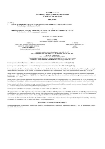 Thumbnail Nelnet 10-K Annual Report 