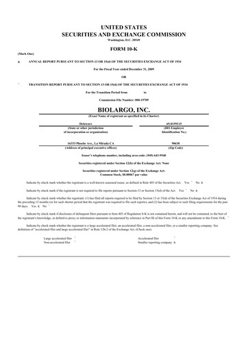 Thumbnail BioLargo 10-K Annual Report 