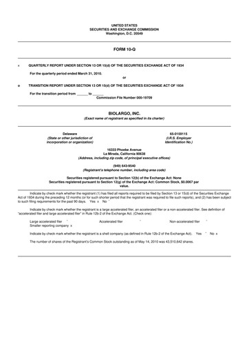 Thumbnail BioLargo 10-Q Quarterly Report FY 