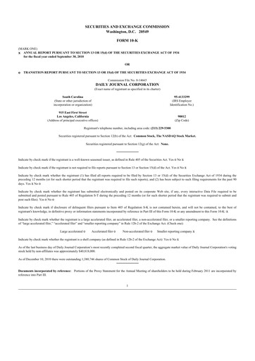 Thumbnail Daily Journal 10-K Annual Report 