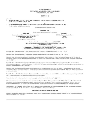 Thumbnail Nelnet 10-K Annual Report 