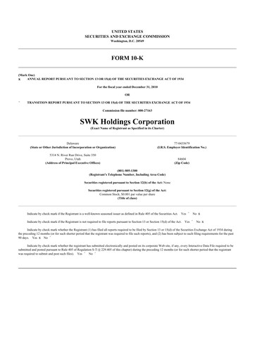 Thumbnail SWK Holdings 10-K Annual Report 