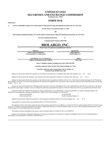 Thumbnail BioLargo 10-K Annual Report 