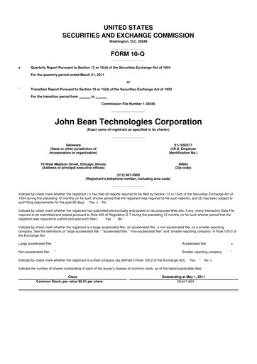 Thumbnail JBT Marel Corporation 10-Q Quarterly Report FY 