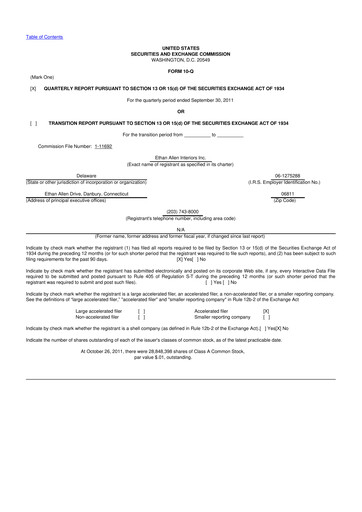 Thumbnail Ethan Allen
 10-Q Quarterly Report FY2012 