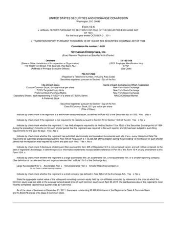 Thumbnail Hovnanian Enterprises
 10-K Annual Report 