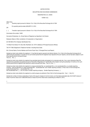 Vorschaubild Hovnanian Enterprises
 10-Q Quartalsbericht  