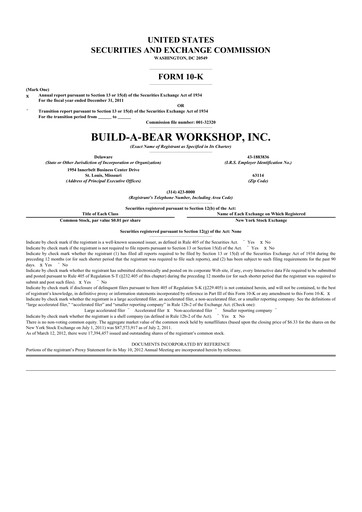 Thumbnail Build-A-Bear Workshop 10-K Annual Report 2011