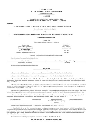 Thumbnail Tucows 10-K Annual Report 2011