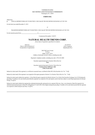 Thumbnail Natural Health Trends 10-K Annual Report 2011