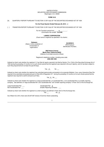 Thumbnail Lifecore Biomedical 10-Q Quarterly Report FY 