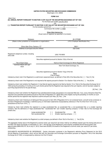 Vorschaubild Ethan Allen
 10-K Jahresbericht 2012