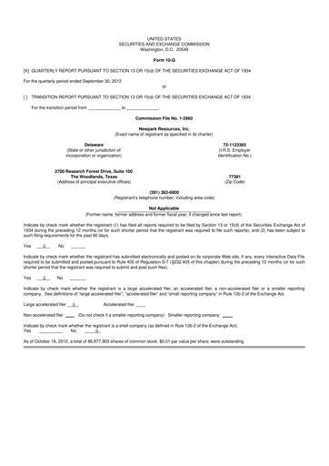 Thumbnail NPK International 10-Q Quarterly Report FY2012 