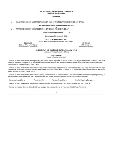 Vorschaubild BIO-key International
 10-Q Quartalsbericht 2012 