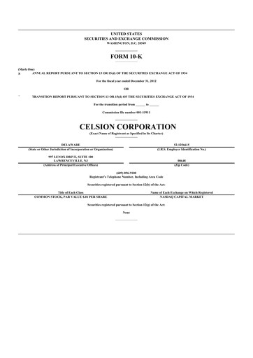 Vorschaubild Imunon 10-K Jahresbericht 2012