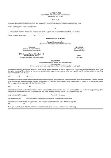 Thumbnail NPK International 10-Q Quarterly Report FY2013 