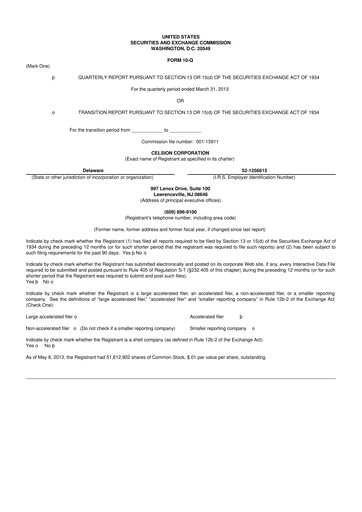 Vorschaubild Imunon 10-Q Quartalsbericht 2013 