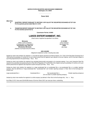 Thumbnail Golden Entertainment
 10-Q Quarterly Report FY2013 
