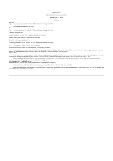 Vorschaubild Hovnanian Enterprises
 10-Q Quartalsbericht  