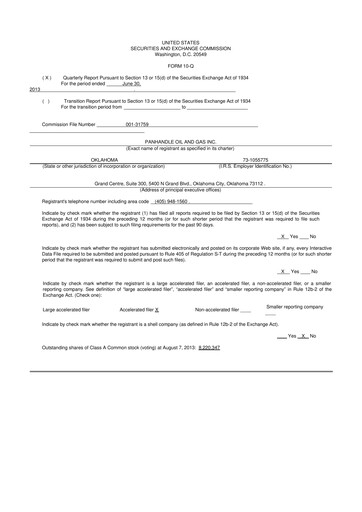 Thumbnail PHX Minerals 10-Q Quarterly Report FY2013 