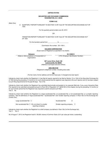 Vorschaubild Imunon 10-Q Quartalsbericht 2013 