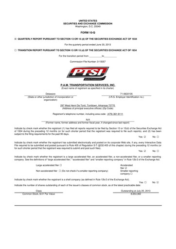 Thumbnail PAMT Corp 10-Q Quarterly Report FY2013 