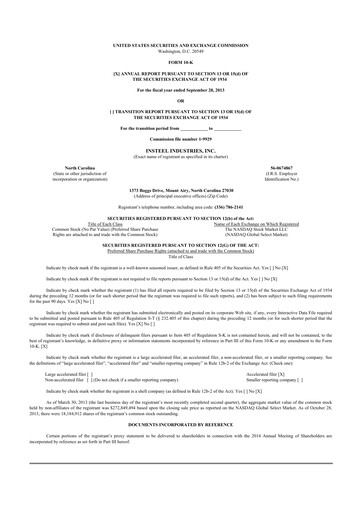 Thumbnail Insteel Industries 10-K Annual Report 2013