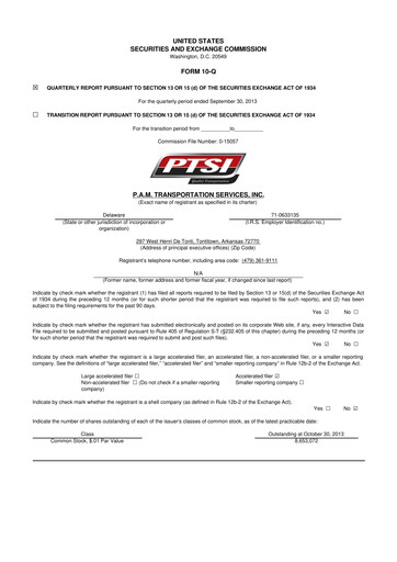 Thumbnail PAMT Corp 10-Q Quarterly Report FY2013 