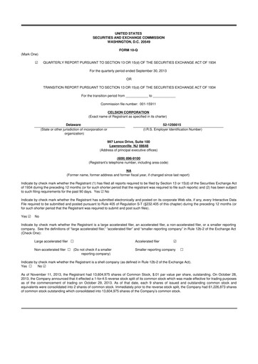 Vorschaubild Imunon 10-Q Quartalsbericht 2013 