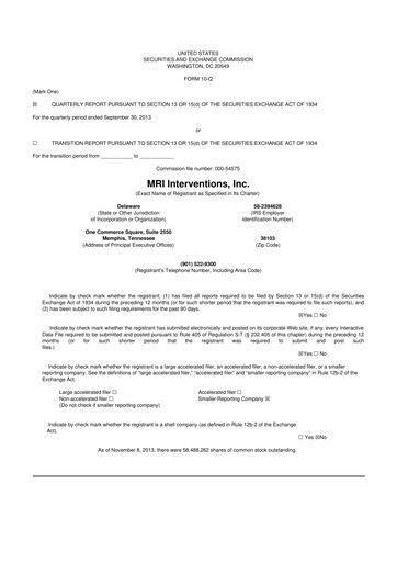 Miniature ClearPoint Neuro 10-Q Rapport trimestriel 2013 