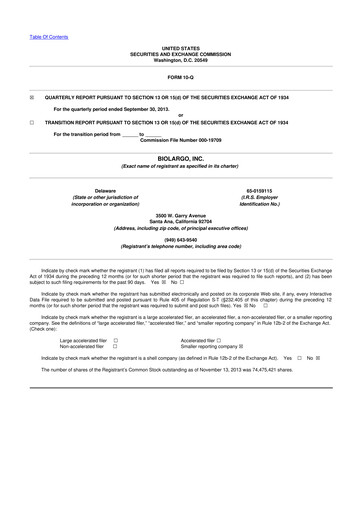 Thumbnail BioLargo 10-Q Quarterly Report FY 