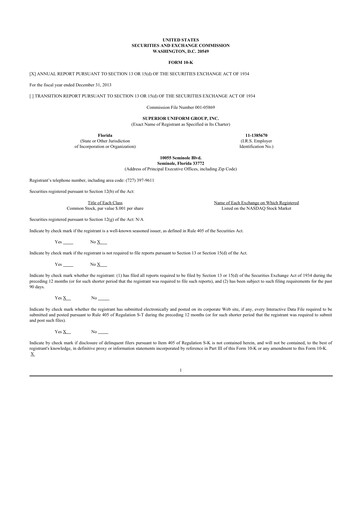 Thumbnail Superior Group of Companies 10-K Annual Report 2013