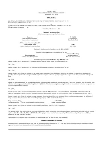 Thumbnail NPK International 10-K Annual Report 2013