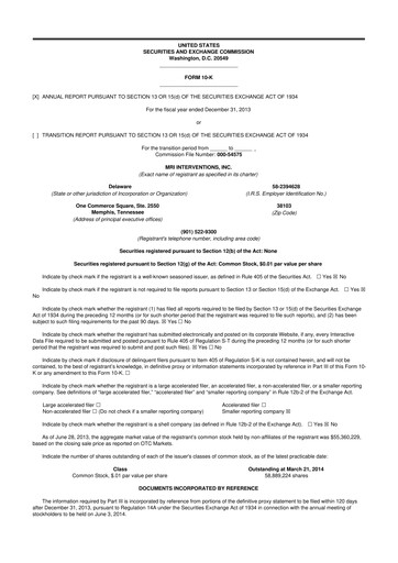 Miniature ClearPoint Neuro 10-K Rapport annuel 2013